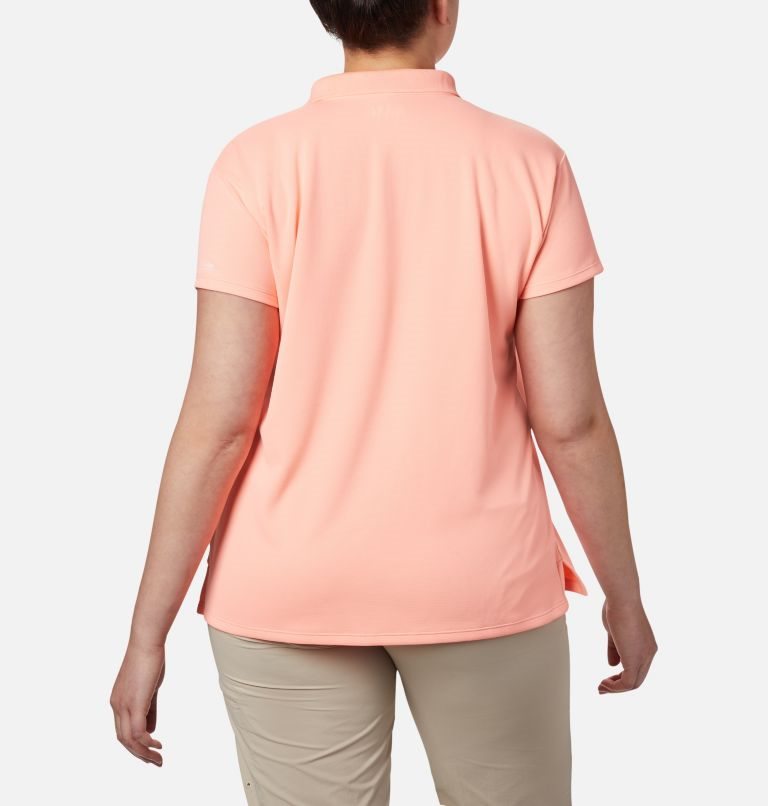 Women's Columbia PFG Innisfree Short Sleeve Polo Shirts Pink | Plus Size CA-HC80L